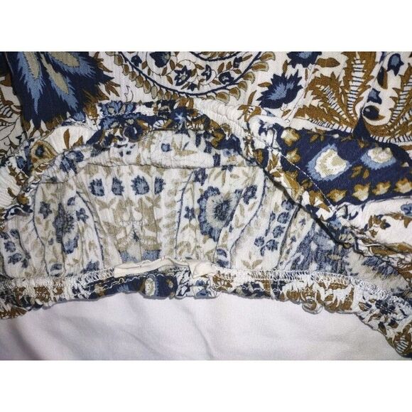 5/$25 Sz L Crop Top Peasant Floral Boho Hippie Fairy - Picture 7 of 7